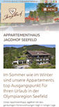 Mobile Screenshot of jagdhof-seefeld.at